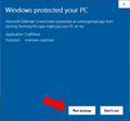 Run on Windows, press "Run anyway"